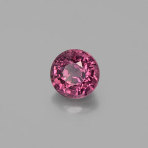 Grenat rhodolite rouge naturelle coupe roude, 0,79 ct, VS