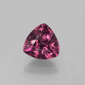 Grenat rhodolite rouge naturelle trillion, 1,28 ct, VVS-VS
