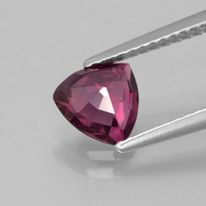 Grenat rhodolite rouge naturelle trillion, 1,28 ct, VVS-VS