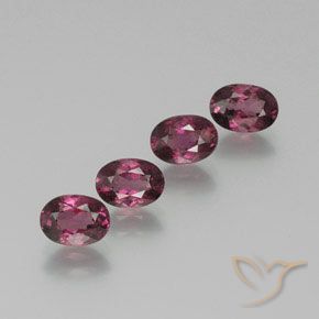 4.22ctw Naturel Rouge Rapberry Grenat rhodolite, ovale, VS