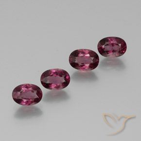 4.11ctw Naturel Rouge Rapberry Grenat rhodolite, ovale, VS