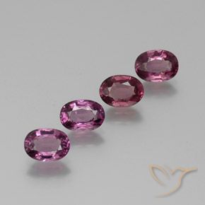 4.12ctw Naturel Rouge Rapberry Grenat rhodolite, ovale, VS