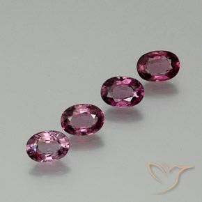 3.99ctw Naturel Pourpre moyen-foncé Grenat rhodolite, ovale, VVS-VS