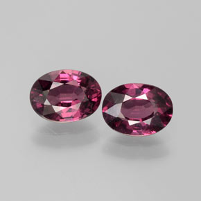 Achetez naturel 1,98ct pourpre grenat rhodolite gems, coupe ovale, en provenance tanzanie chez gemselect. en stock, livraison internationale!