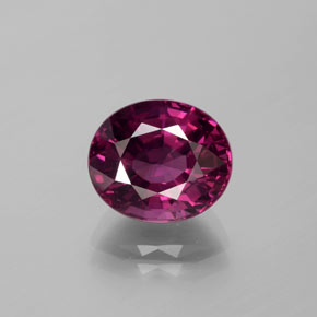 Grenat Rhodolite Rouge framboises naturelle Coupe ovale, 5.25 ct, VVS-VS