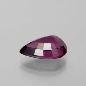 Grenat rhodolite rouge framboise naturelle en forme de poire, 5,79 ct, VVS