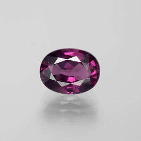 Grenat Rhodolite Rouge framboises naturelle Coupe ovale, 4.60 ct, VS