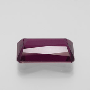 Grenat Rhodolite Rouge framboises naturelle Taille émeraude, 10.91 ct, VS