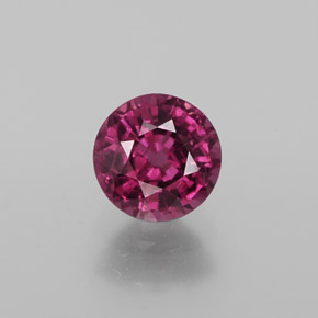 Grenat Rhodolite Rouge framboises naturelle Coupe roude, 1.30 ct, VS