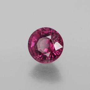 Grenat Rhodolite Rouge framboises naturelle Coupe roude, 1.30 ct, VS