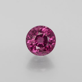 Grenat rhodolite rouge naturelle coupe roude, 1,15 ct, VS