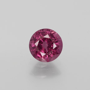 Grenat rhodolite rouge framboise naturelle coupe roude, 1,11 ct, VS