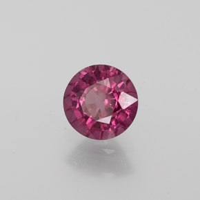 Grenat rhodolite rouge framboise naturelle coupe roude, 1,11 ct, VS