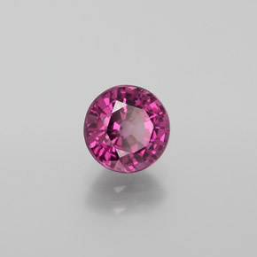 Grenat rhodolite rouge naturelle coupe roude, 1,21 ct, VS