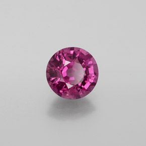 Grenat Rhodolite Rouge framboises naturelle Coupe roude, 1.30 ct, VS