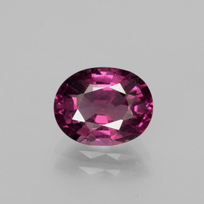 Grenat Rhodolite Rouge framboises naturelle Coupe ovale, 2.10 ct, VS