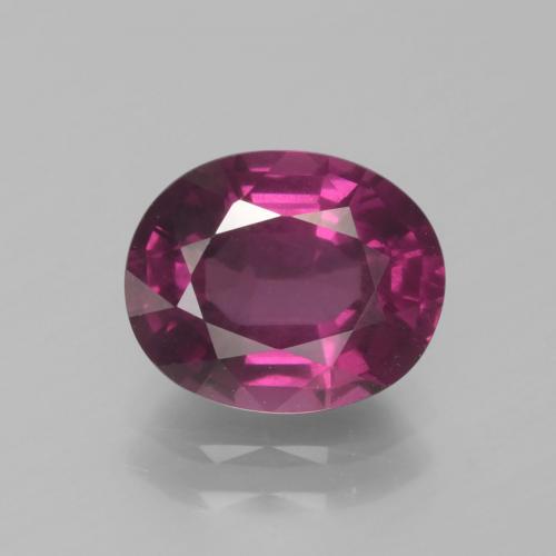Grenat rhodolite pourpre naturelle coupe ovale, 2,70 ct, VS