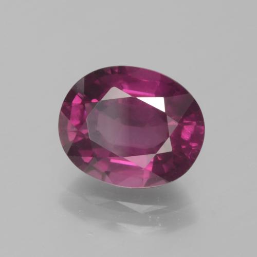 Grenat rhodolite pourpre naturelle coupe ovale, 2,70 ct, VS