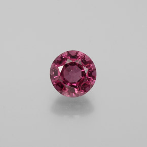 Grenat Rhodolite Rouge framboises naturelle Coupe roude, 1.34 ct, VS