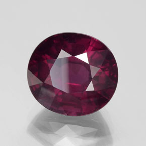 Grenat Rhodolite Rouge framboises naturelle ovale, 10.64 ct, VS