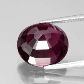 Grenat Rhodolite Rouge framboises naturelle ovale, 10.64 ct, VS
