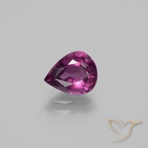 Grenat rhodolite Violet foncé naturelle En forme de poire, 1.59 ct, VS