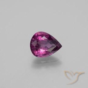 Grenat rhodolite Violet foncé naturelle En forme de poire, 1.59 ct, VS