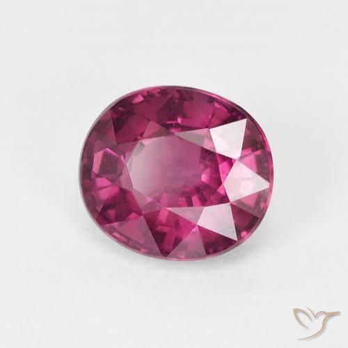 Grenat Rhodolite Pourpre moyen naturelle ovale, 1.82 ct, VS