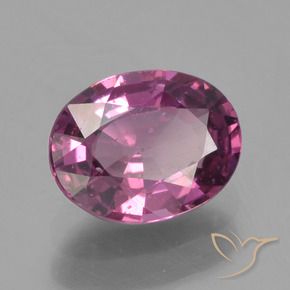 Grenat Rhodolite Rouge framboises naturelle ovale, 1.18 ct, VS