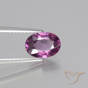 Grenat rhodolite Pourpre moyen naturelle ovale, 1.38 ct, VS
