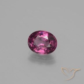 Grenat Rhodolite Rose magenta profond naturelle ovale, 1.62 ct, VS
