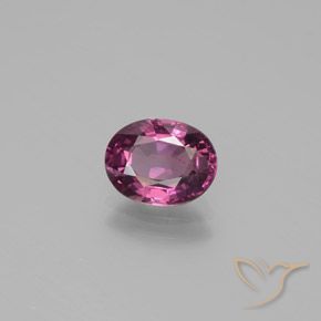 Grenat Rhodolite Baies pourpre rose profond naturelle ovale, 1.40 ct, VS