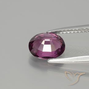 Grenat Rhodolite Violet rougeâtre naturelle ovale, 1.79 ct, VS