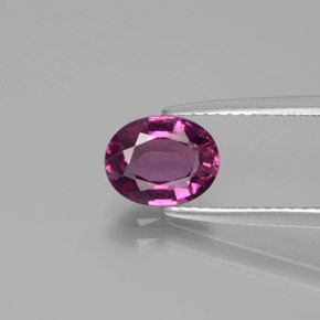 Grenat rhodolite pourpre naturelle coupe ovale, 1,51 ct, VS