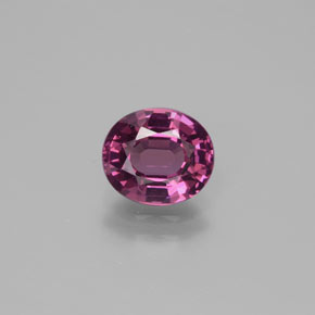 Grenat Rhodolite Pourpre moyen-foncé naturelle Coupe ovale, 1.71 ct, VVS-VS