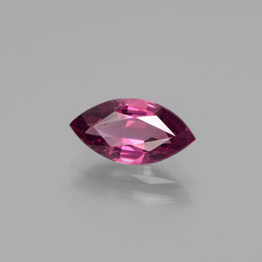Grenat rhodolite rouge naturelle marquise, 1,71 ct, VVS-VS