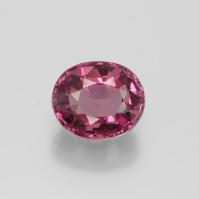 Grenat rhodolite pourpre naturelle coupe ovale, 1,69 ct, VVS-VS