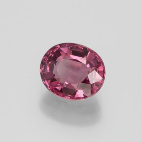Grenat rhodolite pourpre naturelle coupe ovale, 1,69 ct, VVS-VS