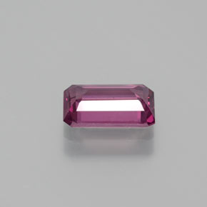Grenat rhodolite rouge naturelle taille émeraude, 1,49 ct, VS