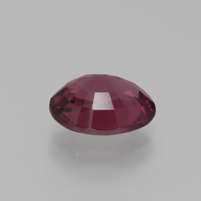 Grenat rhodolite rouge naturelle coupe ovale, 2,05 ct, VVS-VS