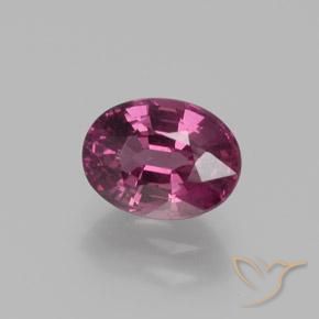 Grenat Rhodolite Rouge Rapberry naturelle ovale, 1.87 ct, VS