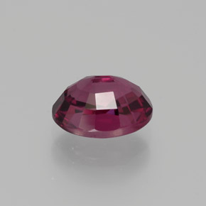 Grenat rhodolite rouge naturelle coupe ovale, 1,82 ct, VVS-VS