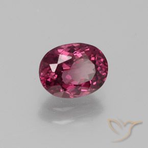 Grenat Rhodolite Magenta profond naturelle Coupe ovale, 1.43 ct, VS
