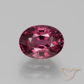 Grenat rhodolite pourpre naturelle coupe ovale, 1,64 ct, VS