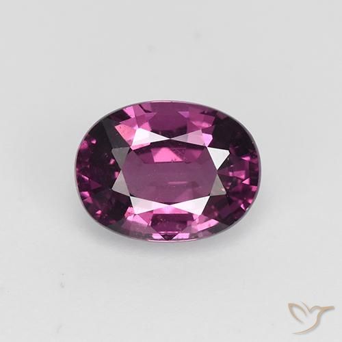 1.41ct Naturel Violet foncé Grenat rhodolite, ovale, VS