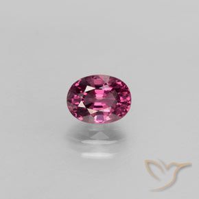 Grenat Rhodolite Pourpre intense naturelle Coupe ovale, 1.42 ct, VVS-VS