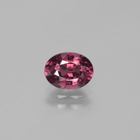 Grenat rhodolite pourpre naturelle coupe ovale, 1,49 ct, VS
