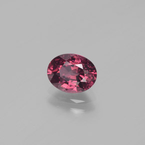 Grenat rhodolite pourpre naturelle coupe ovale, 1,49 ct, VS