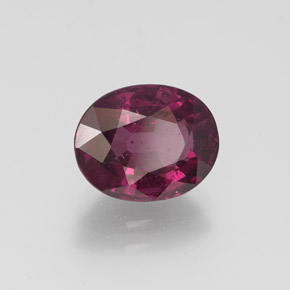 Grenat Rhodolite Rouge framboises naturelle Coupe ovale, 3.53 ct, VS-SI