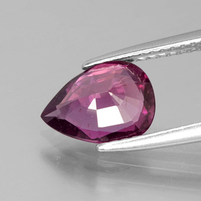 Grenat Rhodolite Rouge framboises naturelle En forme de poire, 1.88 ct, VS-SI